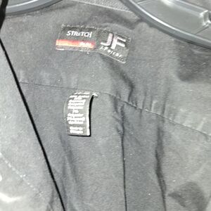 JF J.Ferrar Men's Black Stretch Dress Shirt